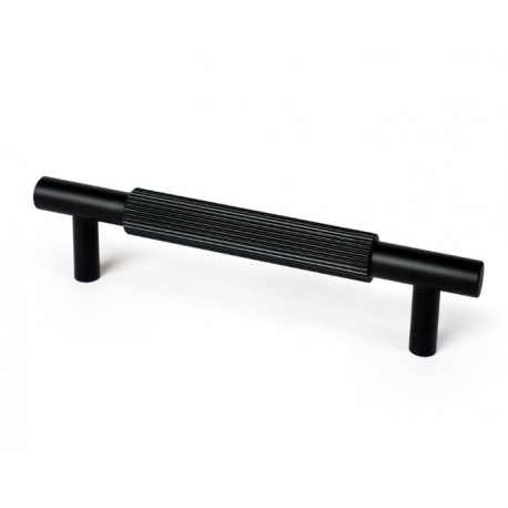 Asa aluminio estriado 128mm negro 2uds