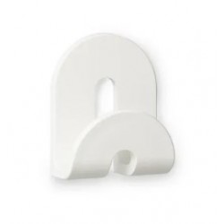 Percha adhesiva blanca