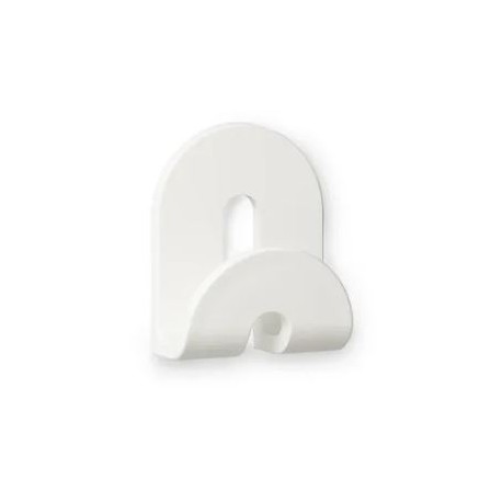 Percha adhesiva blanca
