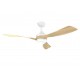 Ventilador de techo DC blanco/madera con luz led + mando Ø132 Passat