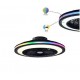 Ventilador de techo DC negro con luz led RGB + mando Ø55 Gamer