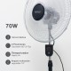 Ventilador de pie 45cm 70w con mando