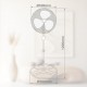Ventilador de pie 45cm 70w con mando