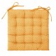 Cojín de algodón 38x38cm para silla exterior ocre