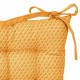 Cojín de algodón 38x38cm para silla exterior ocre