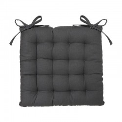 Cojín de algodón 38x38cm para silla exterior gris oscuro