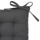 Cojín de algodón 38x38cm para silla exterior gris oscuro