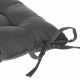 Cojín de algodón 38x38cm para silla exterior gris oscuro