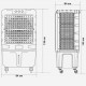 Climatizador portátil 350w 120lt