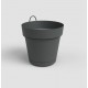 Maceta Capri con reserva pared 20cm antracita