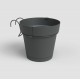 Maceta Capri con reserva para balcón 20cm antracita