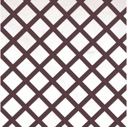 Celosía fija de PVC 1x2m 48mm marrón