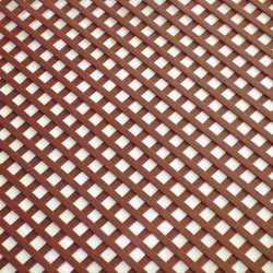 Celosía fija LOP 1x2m rombos 18mm marrón canela