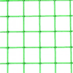 Malla metálica cuadrada plastificada verde 13mm 1x5m