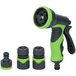 Set boquillas + pistola verde/gris