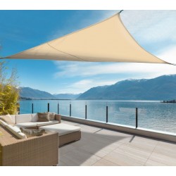 Toldo vela triangular elástico 3,4m beige