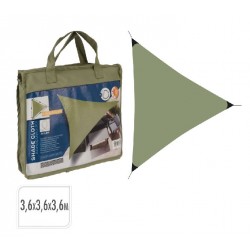 Toldo vela triangular 3,6m verde