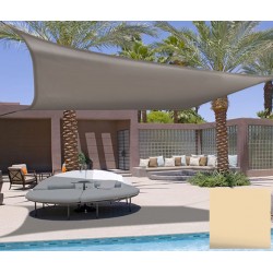 Toldo vela cuadrado elástico 3,4m beige