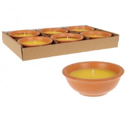 Vela citronela terracota 11cm