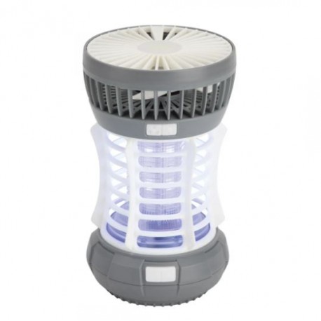 Elimina insectos, lámpara, linterna, ventilador y luz de emergencia 5 en 1