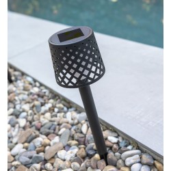 Baliza solar LED Gretita negro