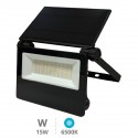 Aplique solar 1800lum con sensor negro