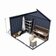 Cobertizo de metal con tragaluz Marlow 355x193x237cm 6,85m2