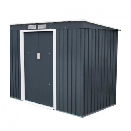 Cobertizo de metal gris Reading 261x121x176cm 3,16m2
