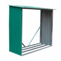 Leñero de metal Holman verde 182x75x160cm