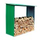 Leñero de metal Holman verde 182x75x160cm