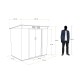Cobertizo de metal Buckingham V 201x121x176cm 2,43m2