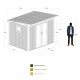 Cobertizo de metal Harz 290x251x223cm 7,29m2