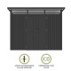 Cobertizo de metal Harz 290x251x223cm 7,29m2