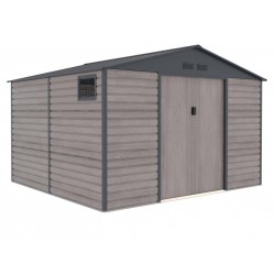 Cobertizo de metal Surrey imitación madera 340x226x319cm 10,85m2