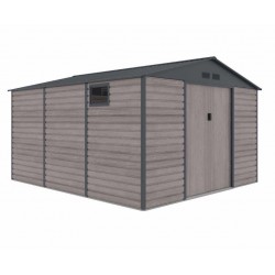 Cobertizo de metal Surrey imitación madera 380x226x340cm 13m2