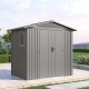 Cobertizo de metal Grunewald gris 240x168x220cm 4,03m2