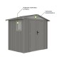 Cobertizo de metal Grunewald gris 240x168x220cm 4,03m2