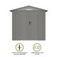 Cobertizo de metal Grunewald gris 240x168x220cm 4,03m2