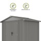 Cobertizo de metal Grunewald gris 240x168x220cm 4,03m2