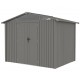 Cobertizo de metal Grunewald gris 304x232x228cm 7m2