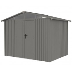 Cobertizo de metal Grunewald gris 304x232x228cm 7m2
