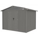 Cobertizo de metal Grunewald gris 304x232x228cm 7m2