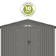 Cobertizo de metal Grunewald gris 304x232x228cm 7m2