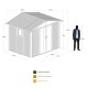 Cobertizo de metal Grunewald gris 304x232x228cm 7m2