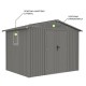 Cobertizo de metal Grunewald gris 304x232x228cm 7m2