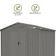 Cobertizo de metal Grunewald gris 304x232x228cm 7m2