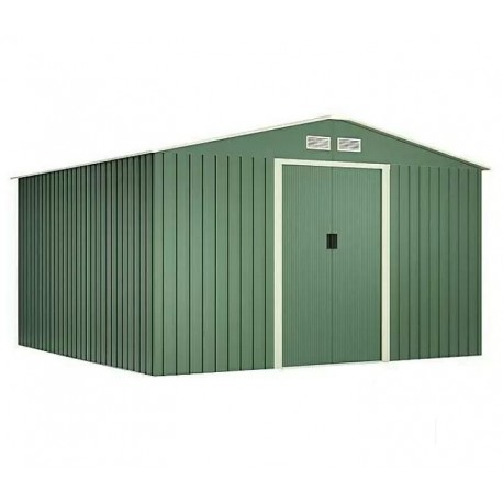Cobertizo de metal Light Verde 322x324x205cm 10,2m2