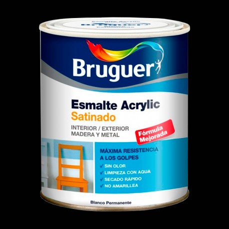 Esmalte acrílico satinado negro
