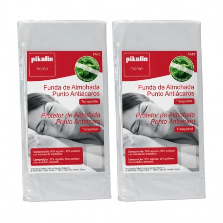 Funda de almohada punto antiácaros transpirable Pikolin 2uds.