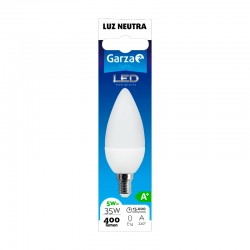 Bombilla vela LED E14 6W 470lm 220°